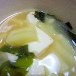 生姜風味の筍の味噌汁